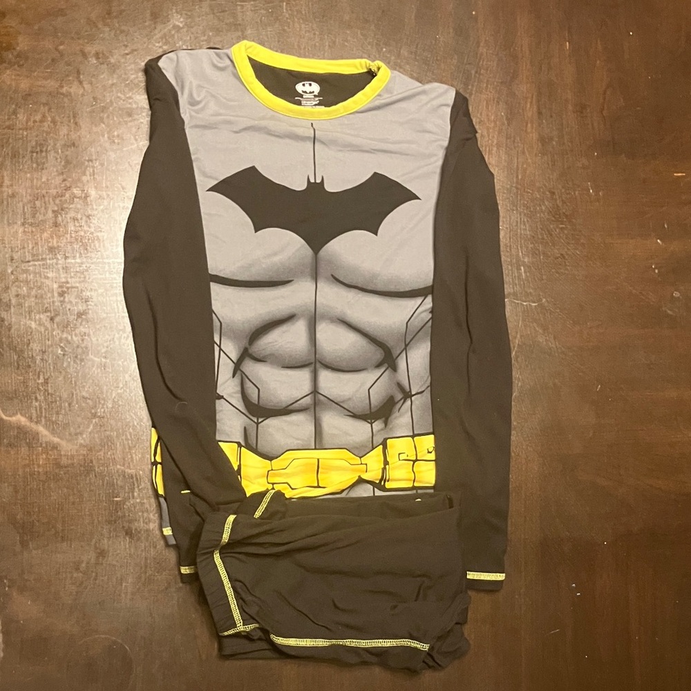 Batman long underwear, Costume Pajamas - Gray, Black, and Yellow